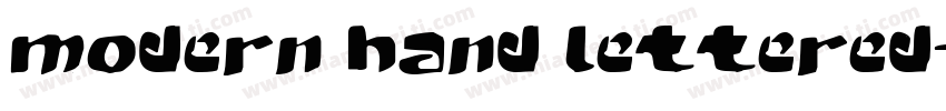 modern hand lettered字体转换